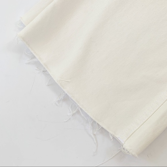 Free People High Rise Straight Flare White Jeans - Picture 7 of 10